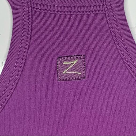 Zobha yoga tank top spaghetti strap size 2 Purple Racer Back - Picture 8 of 10
